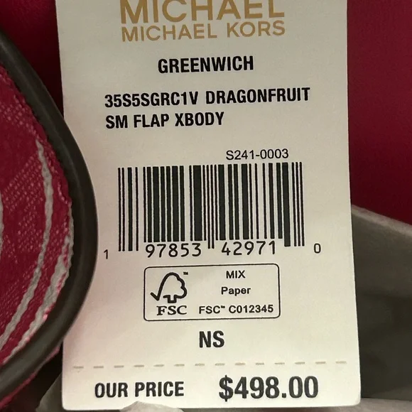 Michael Kors Pink Zebra Crossbody Bag - Picture 10 of 16